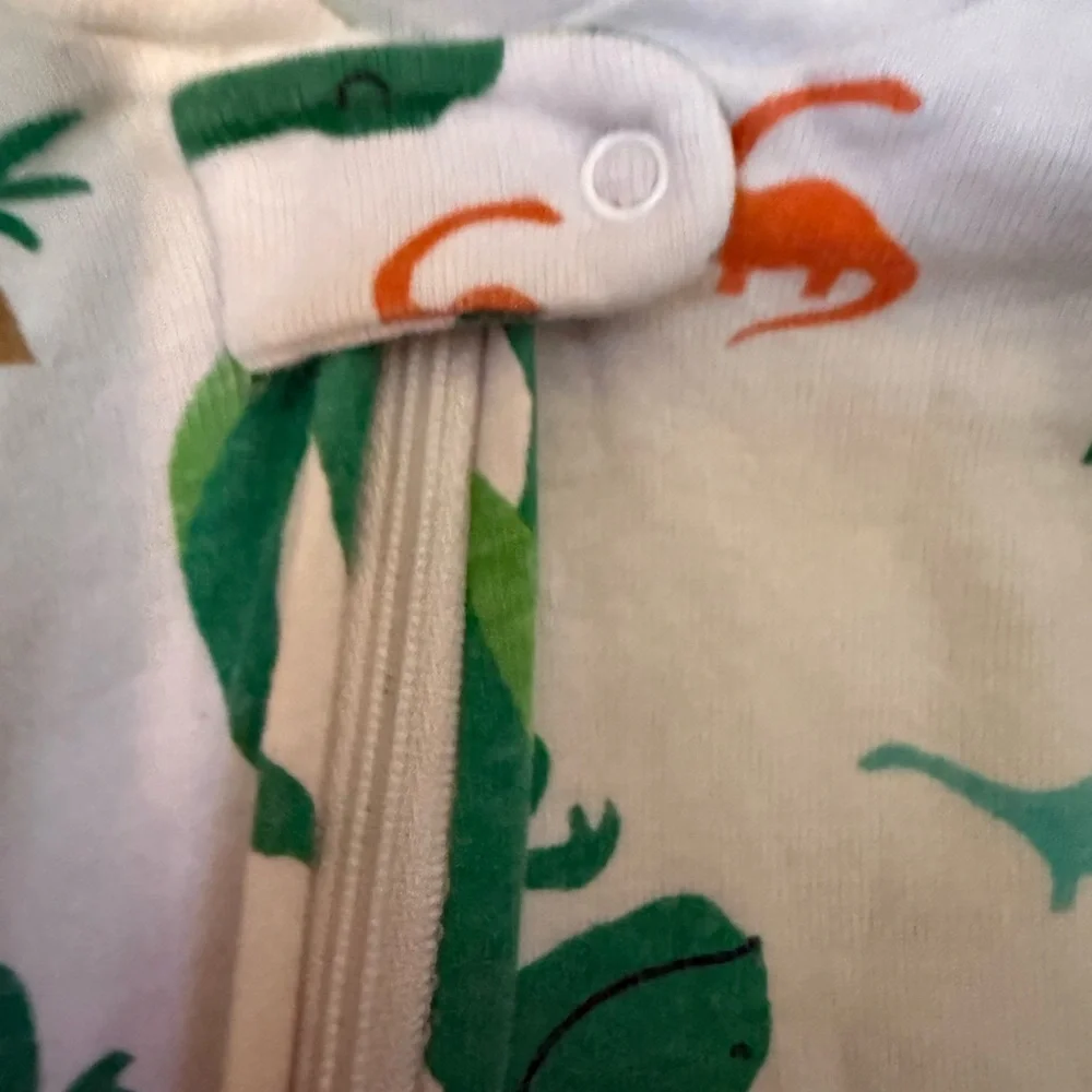 Carter's Green and Orange Dinosaur Footie
